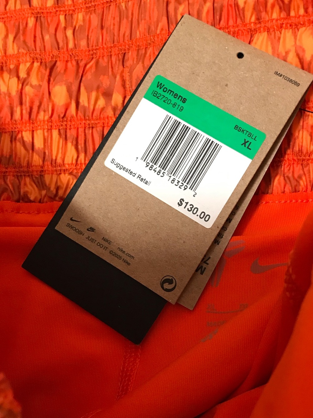 Nike Kobe Womens Safety Orange Snakeprint Woven Skirt (lB2720-819) XL - Picture 9 of 11